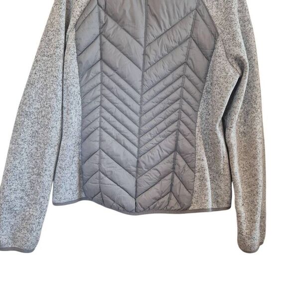 Xersion Women's Gray/Silver & Hot Orange Nylon Quilted Zip Front Jacket - Picture 6 of 10
